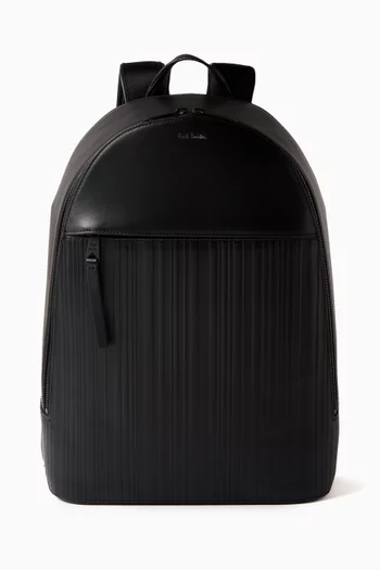 Shadow Stripe Backpack in Leather