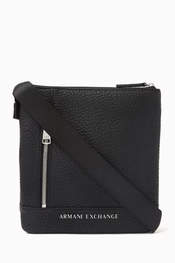 Capri AX Logo Crossbody Bag in Faux Leather