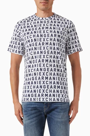 All-over Logo T-shirt in Cotton