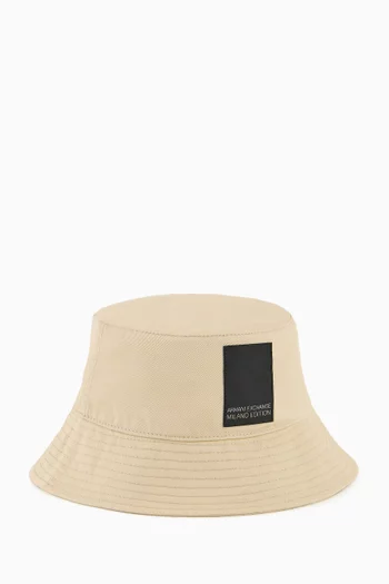 AX Logo Bucket Hat in Cotton