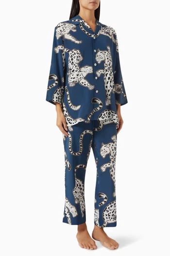 Casablanca Magnus Pyjama Set in Silk Crepe de Chine
