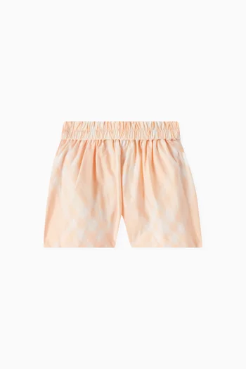 Check Shorts in Cotton