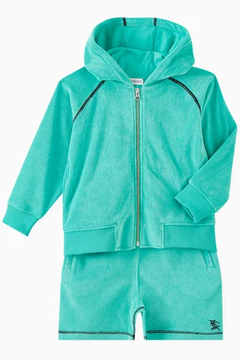 Zip-up Hoodie in Cotton-blend Terry