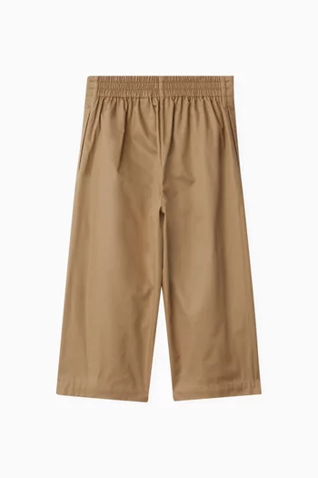 Pleated EKD Logo Trousers in Cotton