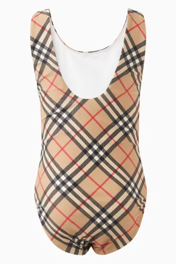 Tirza Check One-piece Swimsuit in Stretch-nylon