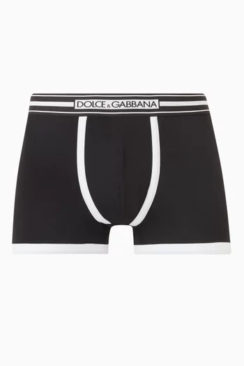 Logo Band Trunks in Stretch Jersey