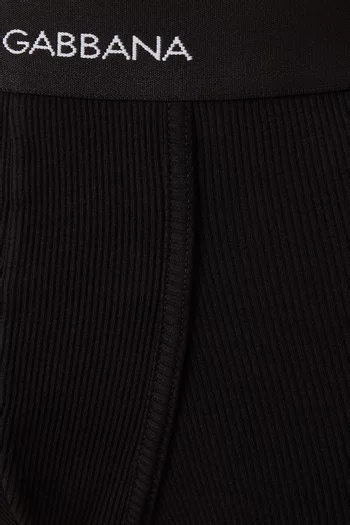 Fine-rib Regular Boxers in Cotton