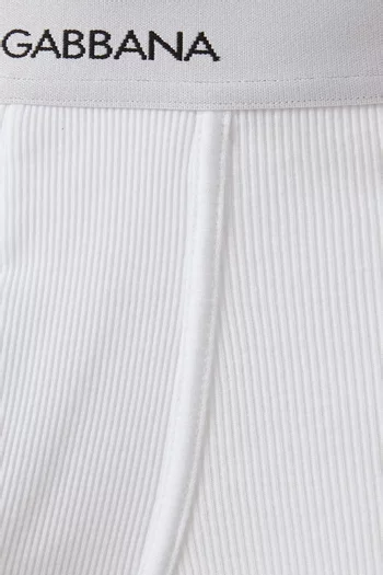 Fine-rib Regular Boxers in Cotton