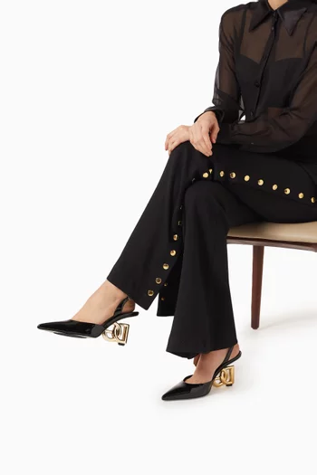 Lollo 75 Slingback Pumps in Patent Leather