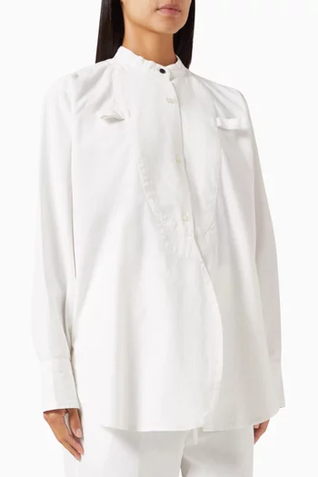 Bib-front Tuxedo Shirt in Cotton