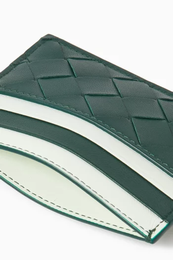 Credit Card Case in Intrecciato Leather