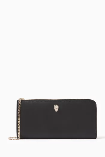 Serpenti Forever Zip Wallet in Leather