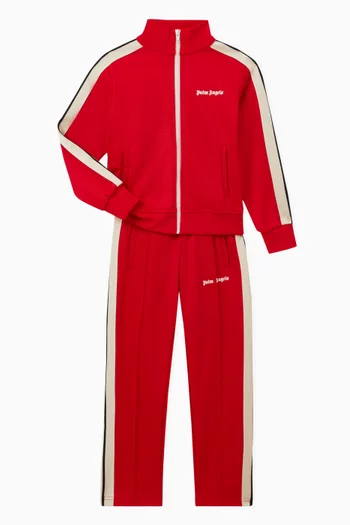 Logo Print Track Jacket in Cotton-blend