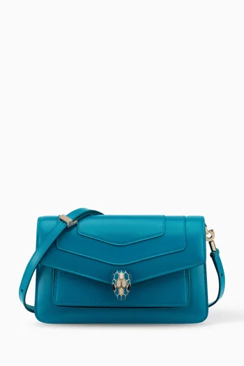 Serpenti Forever East West Shoulder Bag in Calf Leather