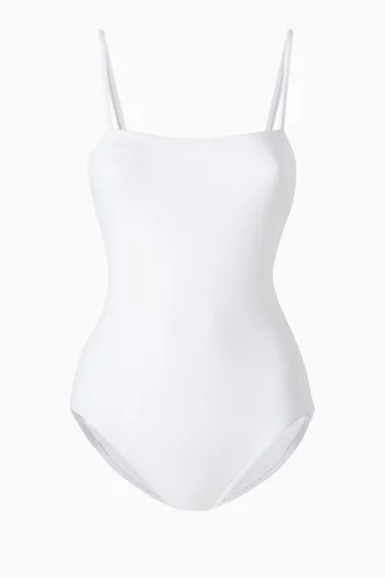 Aquarelle Tank One-piece Swimsuit in Stretch Nylon