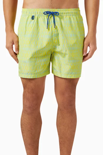 Aitutaki Printed Swim Shorts in Recycled Poly-blend