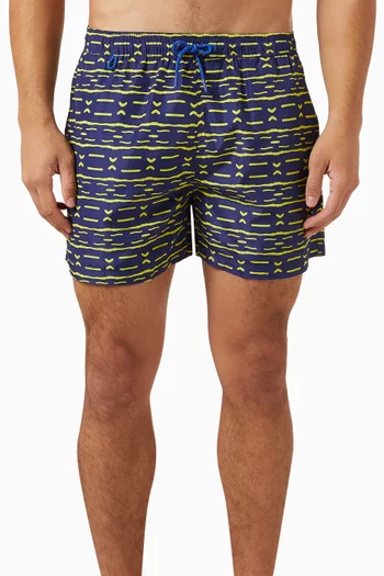 Bali Printed Swim Shorts in Recycled Poly-blend