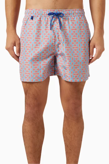 Seychelles Printed Swim Shorts in Recycled Poly-blend