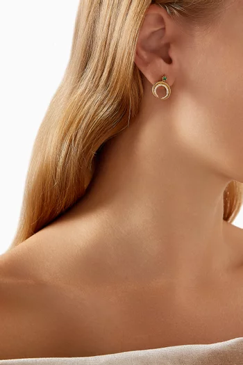 Colours of Love Baby Hilal Diamond & Emerald Earrings in 18kt Gold