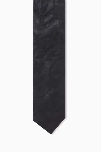 ربطة عنق بنقشة زهور حرير للأمسيات