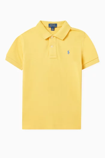 Embroidered Logo Polo Shirt in Cotton