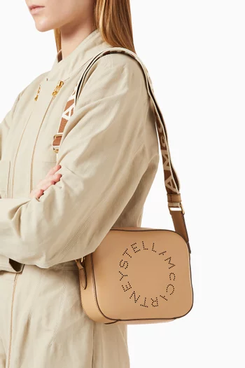 Small Perforation Camera Bag in Eco Alter Leather
