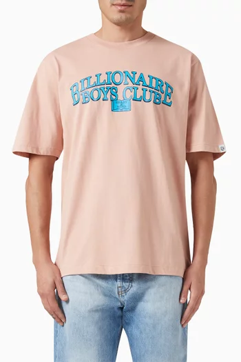 Scholar Logo Print T-Shirt in Cotton