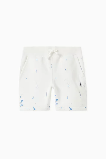 Paint Splatter Sport Shorts in Cotton-Blend