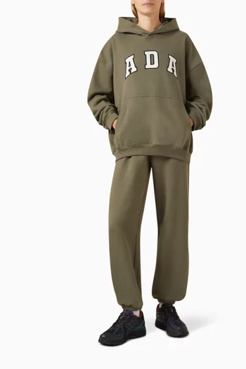 Ada Logo Oversized Hoodie in Organic Cotton-fleece