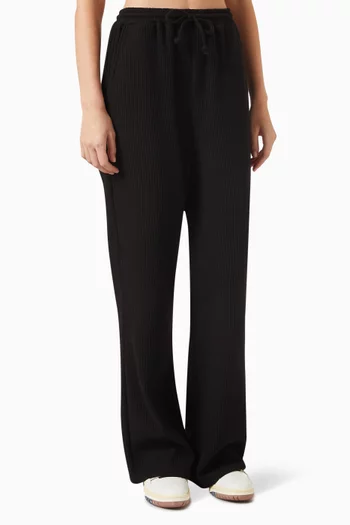 Waffle Straight-leg Lounge Pants