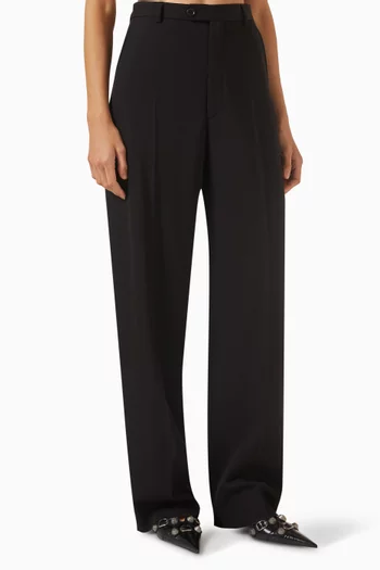 Baggy Tailored Pants in Barathea Wool