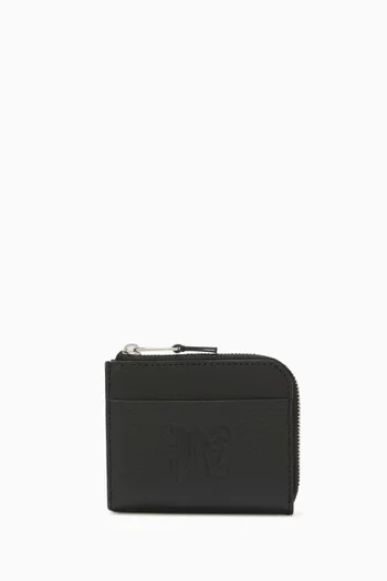 Small Zip Wallet in Grained Leather