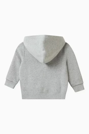Zip-up Logo Hoody in Cotton