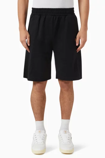 Monogram-pin Sweat Shorts in Cotton-jersey