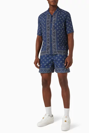 Paisley-print Bowling Shirt in Viscose
