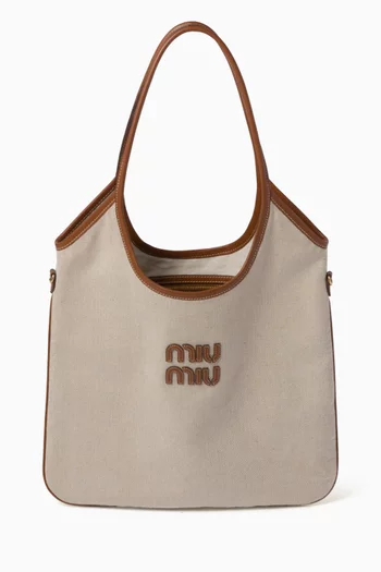 Medium Ivy Tote Bag in Canvas & Leather