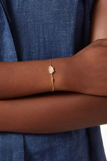 Sentimental Cloud Pendant Bracelet in Brass