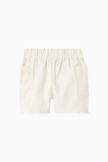 Paper Bag Waist Shorts in Cotton