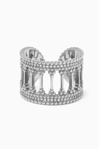 Baalbeck Embrace Diamond Ring in 18kt White Gold