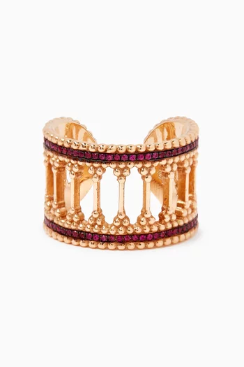 Baalbeck Embrace Ruby Ring in 18kt Rose Gold