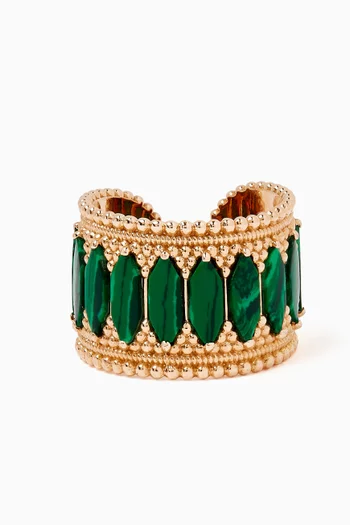 Baalbeck In Color Malachite Ring in 18kt Rose Gold