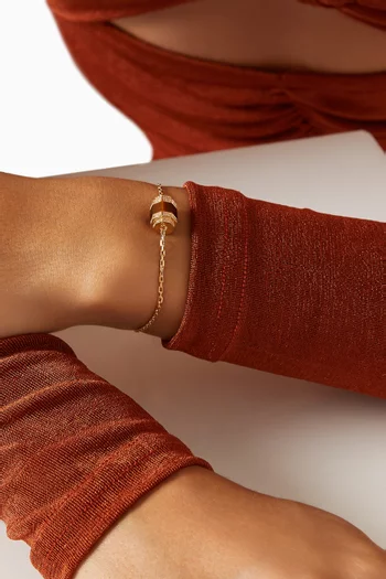 Azm Diamond & Tiger Eye Bracelet in 18kt Gold