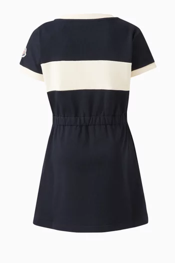 Logo Dress in Cotton Piqué