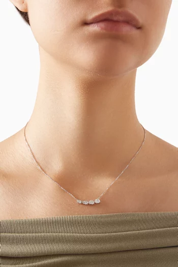 Angel Wing Diamond Necklace in 18kt White Gold