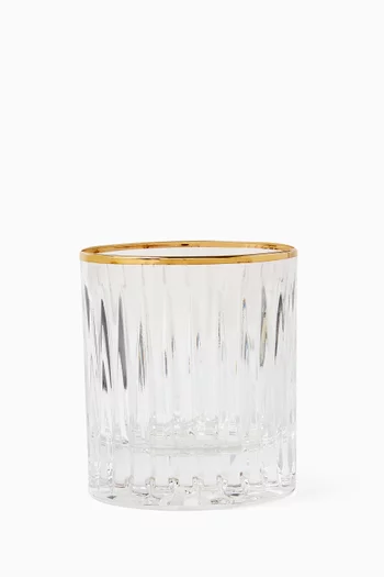 Tulipa Platinum Old Fashioned Tumblers in Crystal