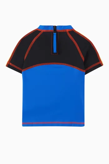 Colour-block T-shirt in Stretch Scuba Jersey