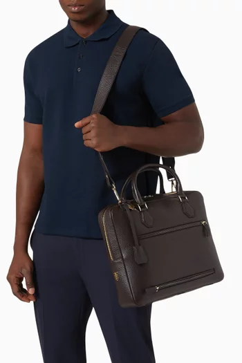 Briefcase in Suede