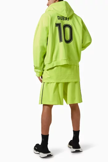 Dubai Soccer Medium-fit Zip-up Hoodie in Cotton-fleece
