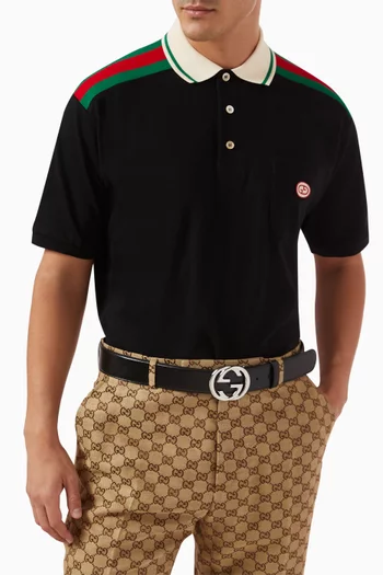 Interlocking G Belt in Leather