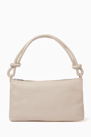 Knotted Baguette Bag in Leather